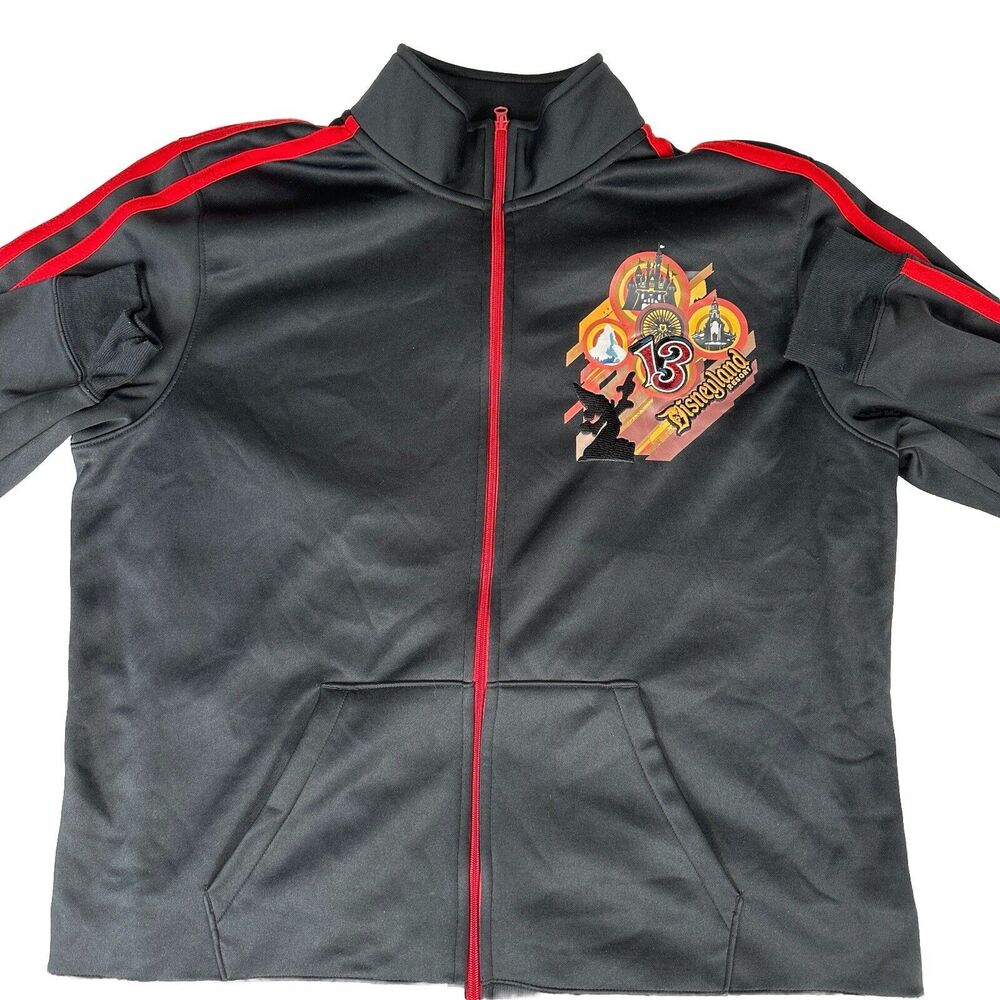 Disney Park Adult Track Jacket Full Zip Disneyland Resort 13 Size XL